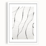 Minimalist Abstract Line Art: Delicate Organic Patterns in Black and White