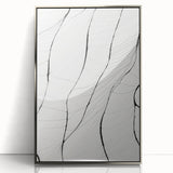 Minimalist Abstract Line Art: Delicate Organic Patterns in Black and White