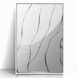 Minimalist Abstract Line Art: Delicate Organic Patterns in Black and White