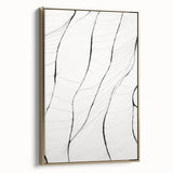 Minimalist Abstract Line Art: Delicate Organic Patterns in Black and White