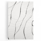 Minimalist Abstract Line Art: Delicate Organic Patterns in Black and White
