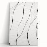 Minimalist Abstract Line Art: Delicate Organic Patterns in Black and White
