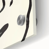 Minimalist Abstract Line Art: Bold Organic Strokes in Black on White