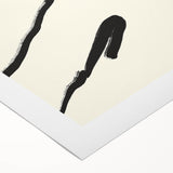 Minimalist Abstract Line Art: Bold Organic Strokes in Black on White