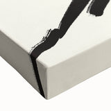 Minimalist Abstract Line Art: Bold Organic Strokes in Black on White