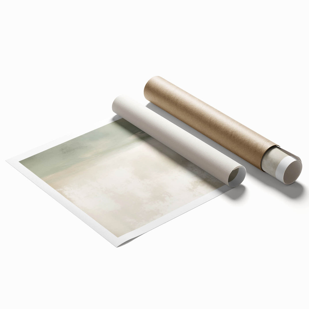 Minimalist Abstract Art: Soft Neutral Tones with Subtle Gradient