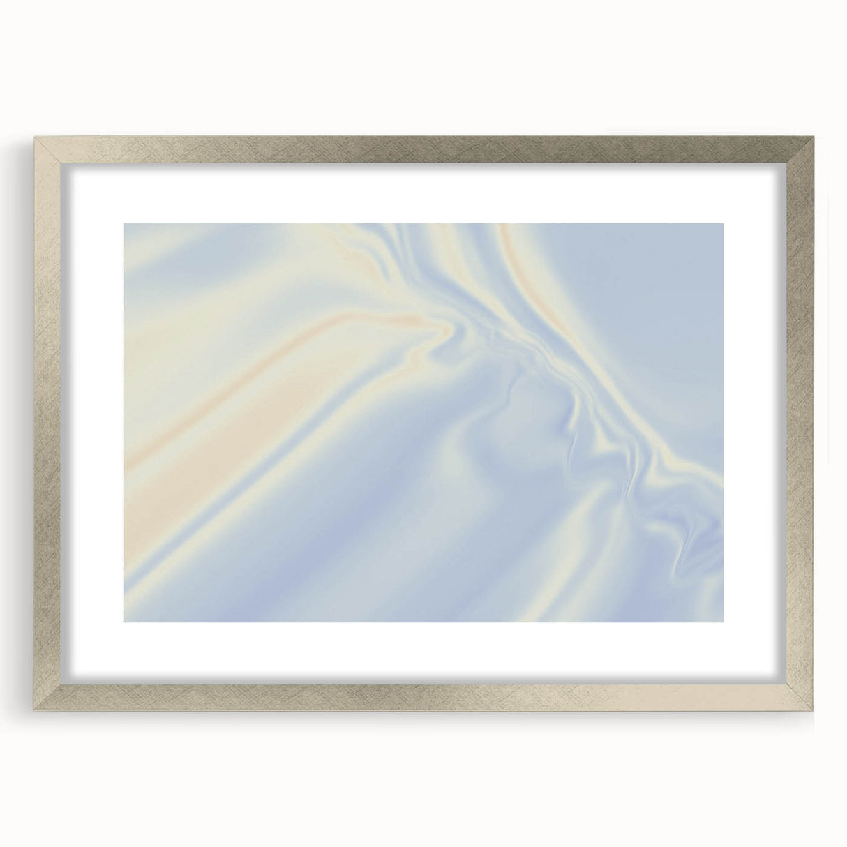 Soft Blue Gradient Nature-Inspired Wall Art with Subtle Textures