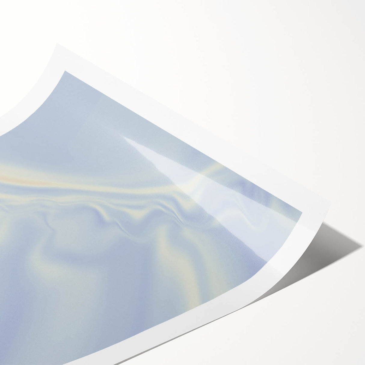 Soft Blue Gradient Nature-Inspired Wall Art with Subtle Textures