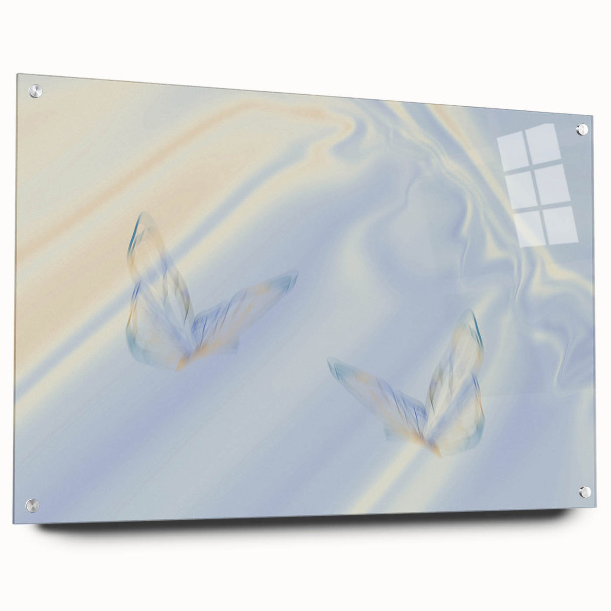 Nature-Inspired Gradient Wall Art with Delicate Butterfly Motifs