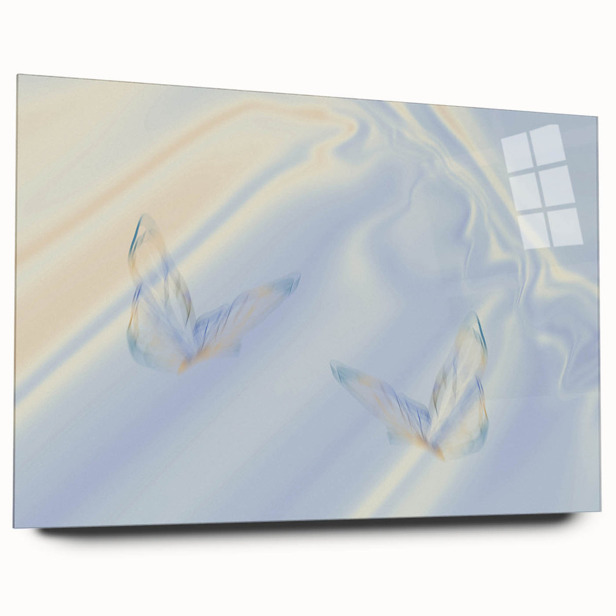 Nature-Inspired Gradient Wall Art with Delicate Butterfly Motifs