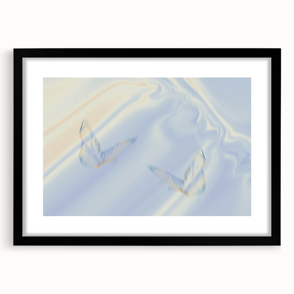 Nature-Inspired Gradient Wall Art with Delicate Butterfly Motifs