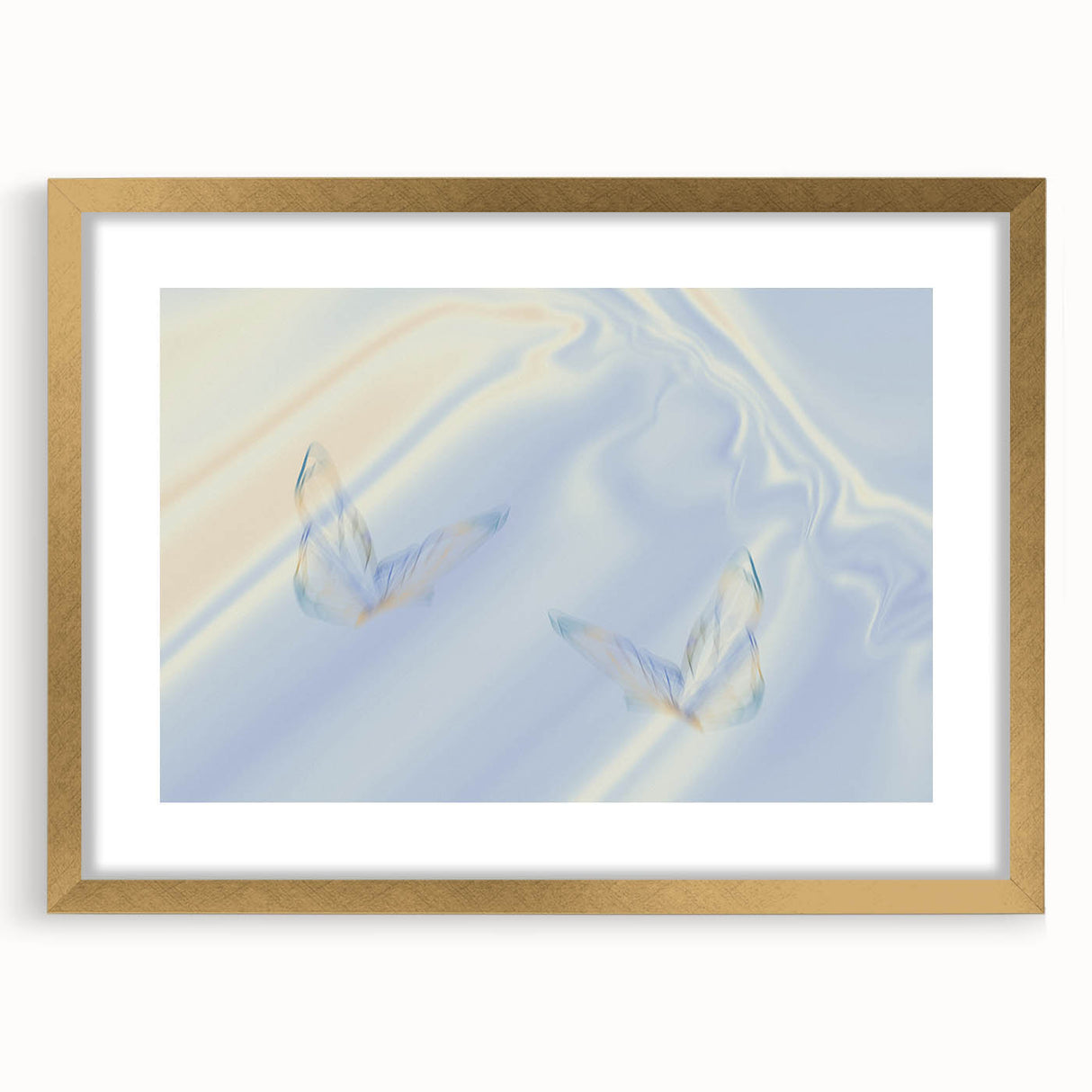 Nature-Inspired Gradient Wall Art with Delicate Butterfly Motifs