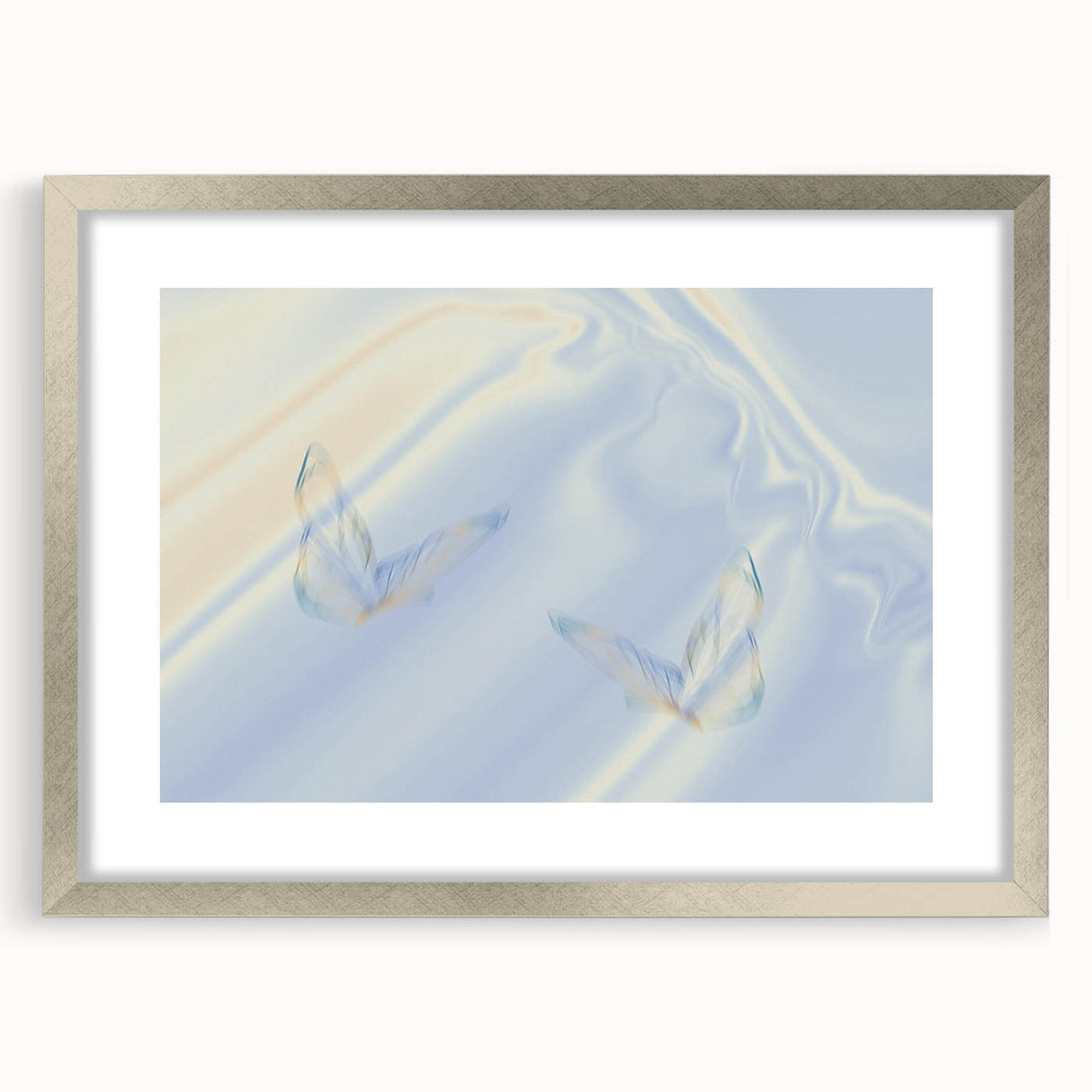 Nature-Inspired Gradient Wall Art with Delicate Butterfly Motifs