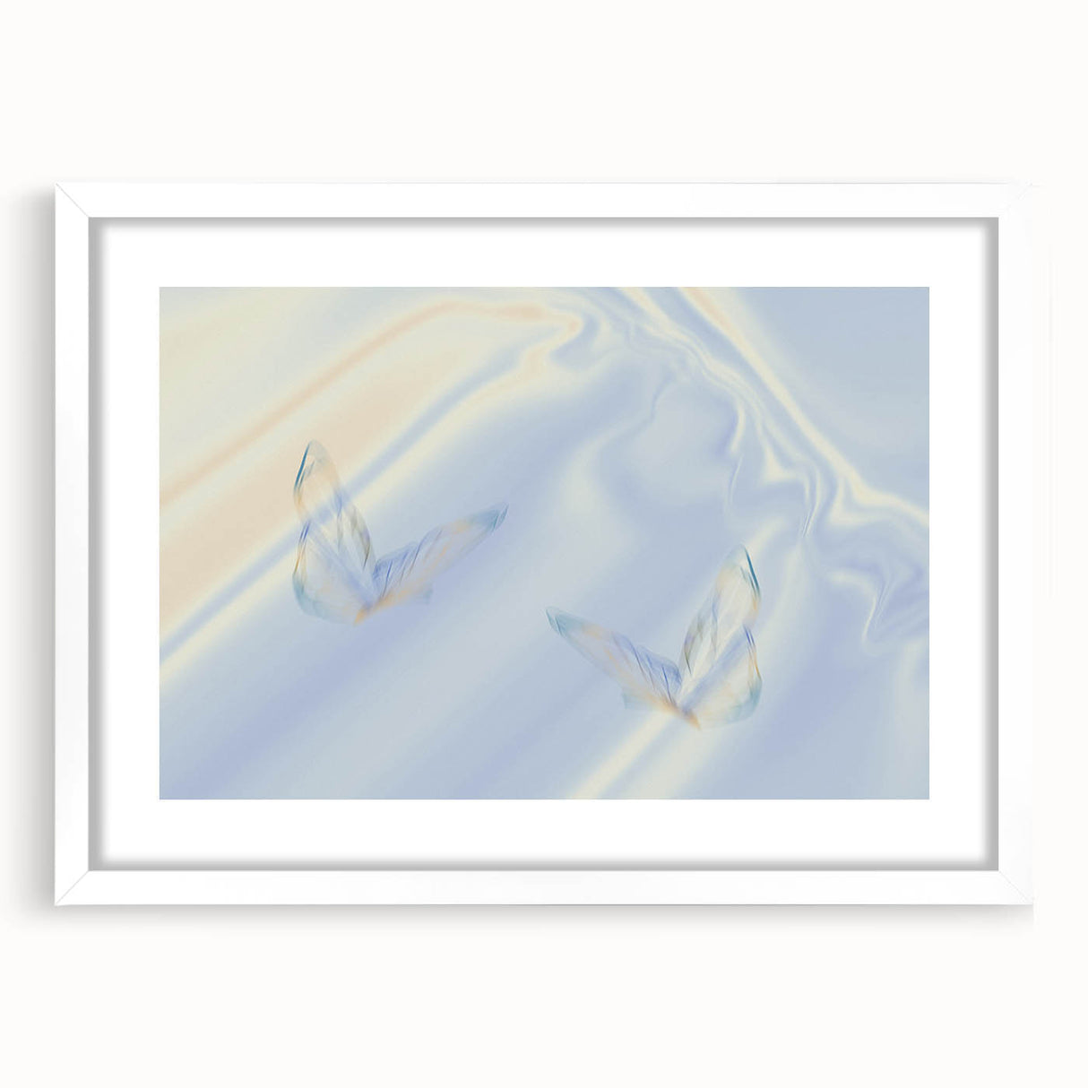 Nature-Inspired Gradient Wall Art with Delicate Butterfly Motifs