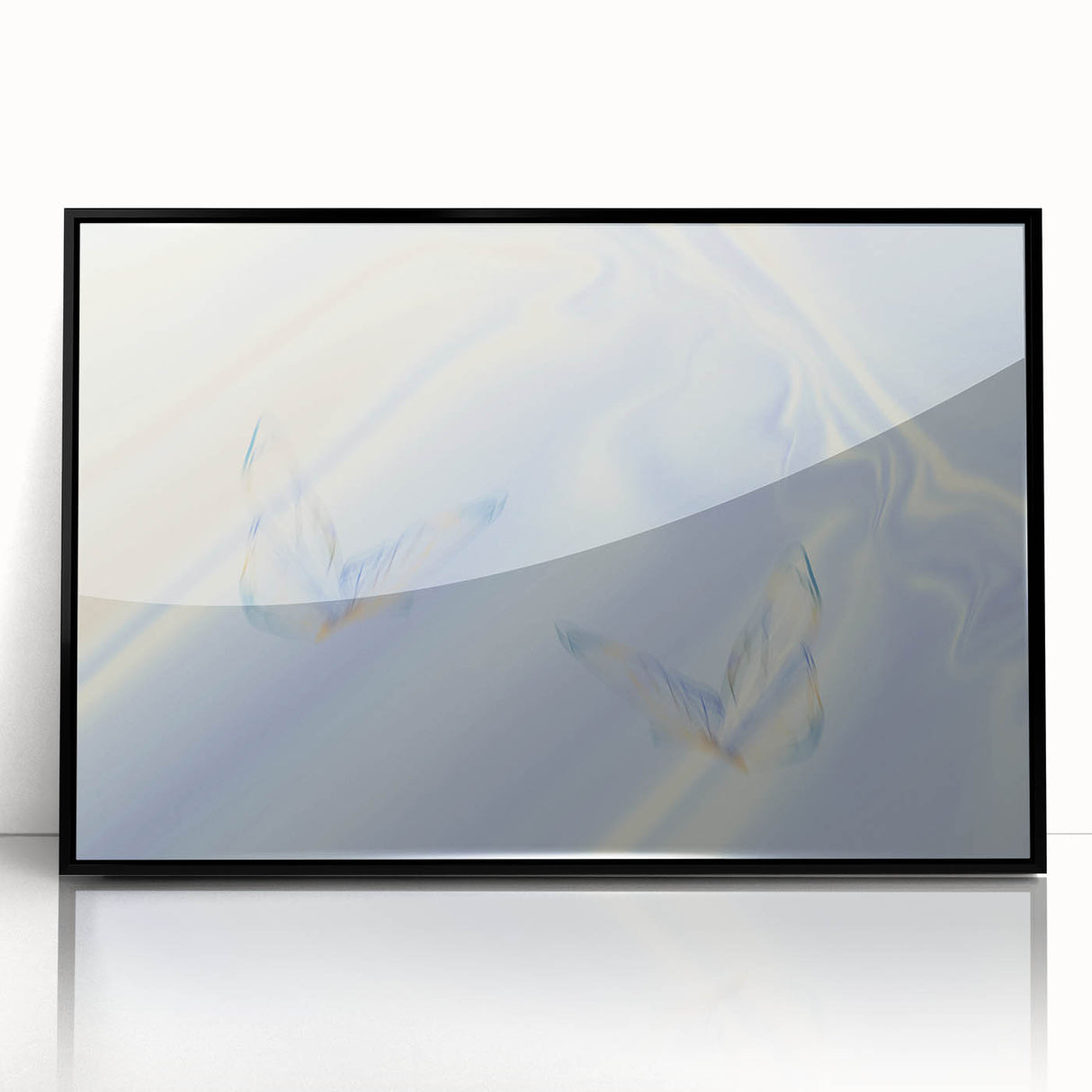 Nature-Inspired Gradient Wall Art with Delicate Butterfly Motifs
