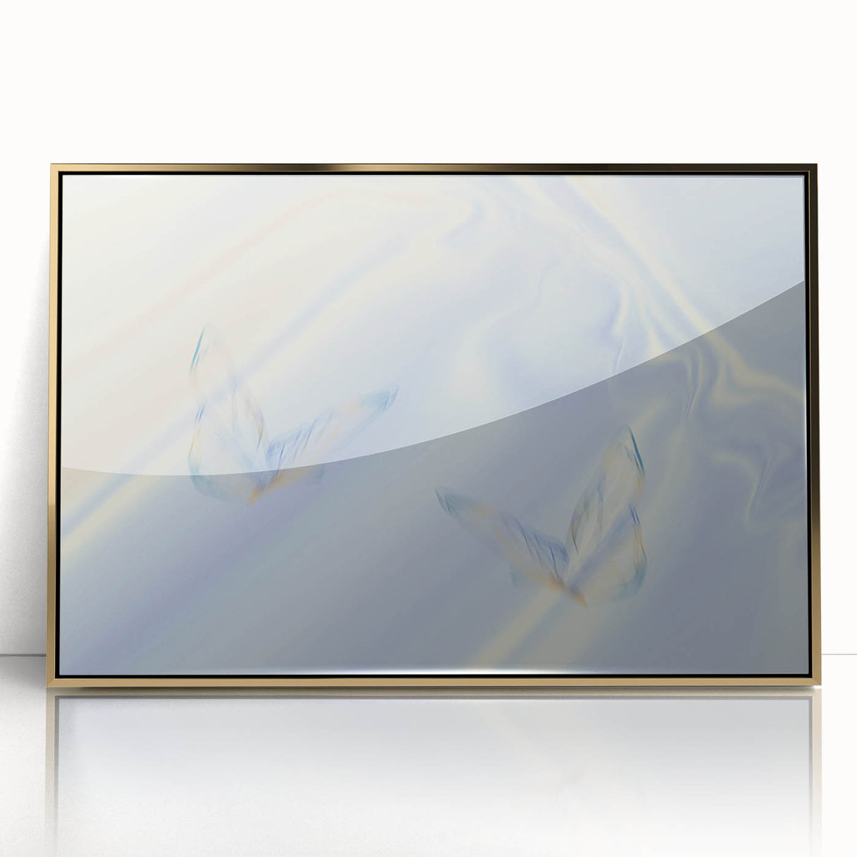 Nature-Inspired Gradient Wall Art with Delicate Butterfly Motifs
