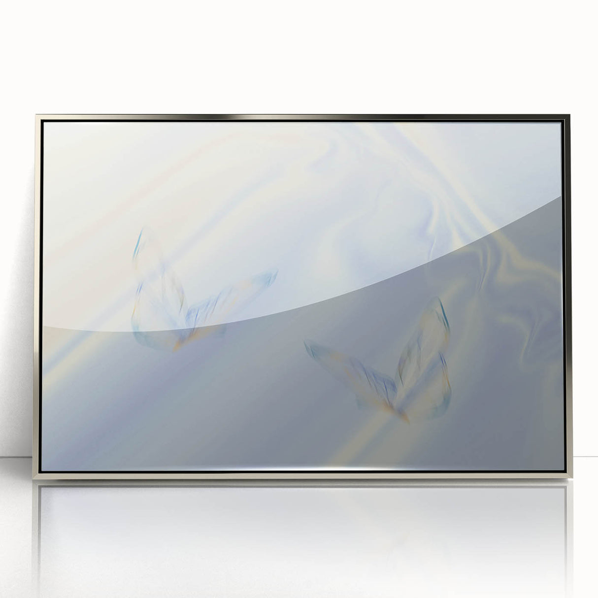 Nature-Inspired Gradient Wall Art with Delicate Butterfly Motifs