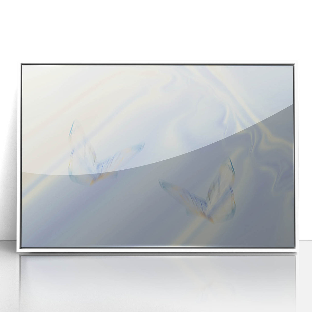 Nature-Inspired Gradient Wall Art with Delicate Butterfly Motifs