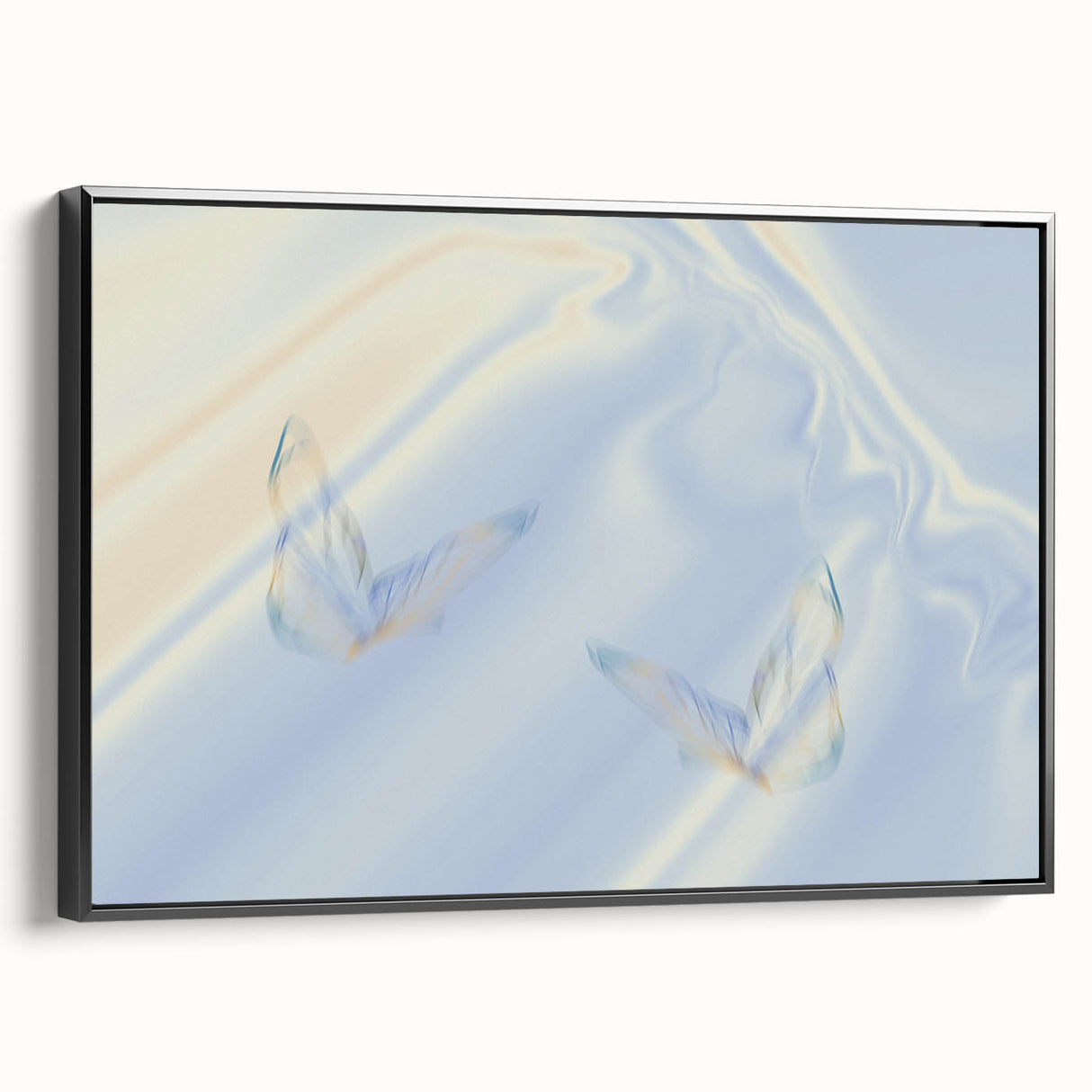 Nature-Inspired Gradient Wall Art with Delicate Butterfly Motifs