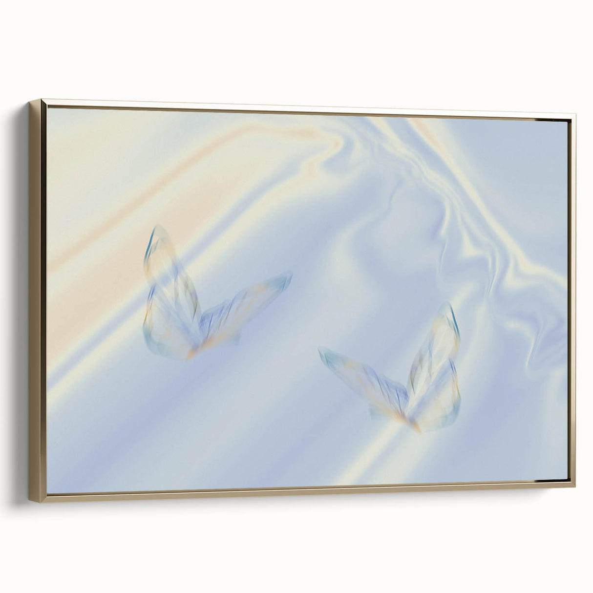 Nature-Inspired Gradient Wall Art with Delicate Butterfly Motifs
