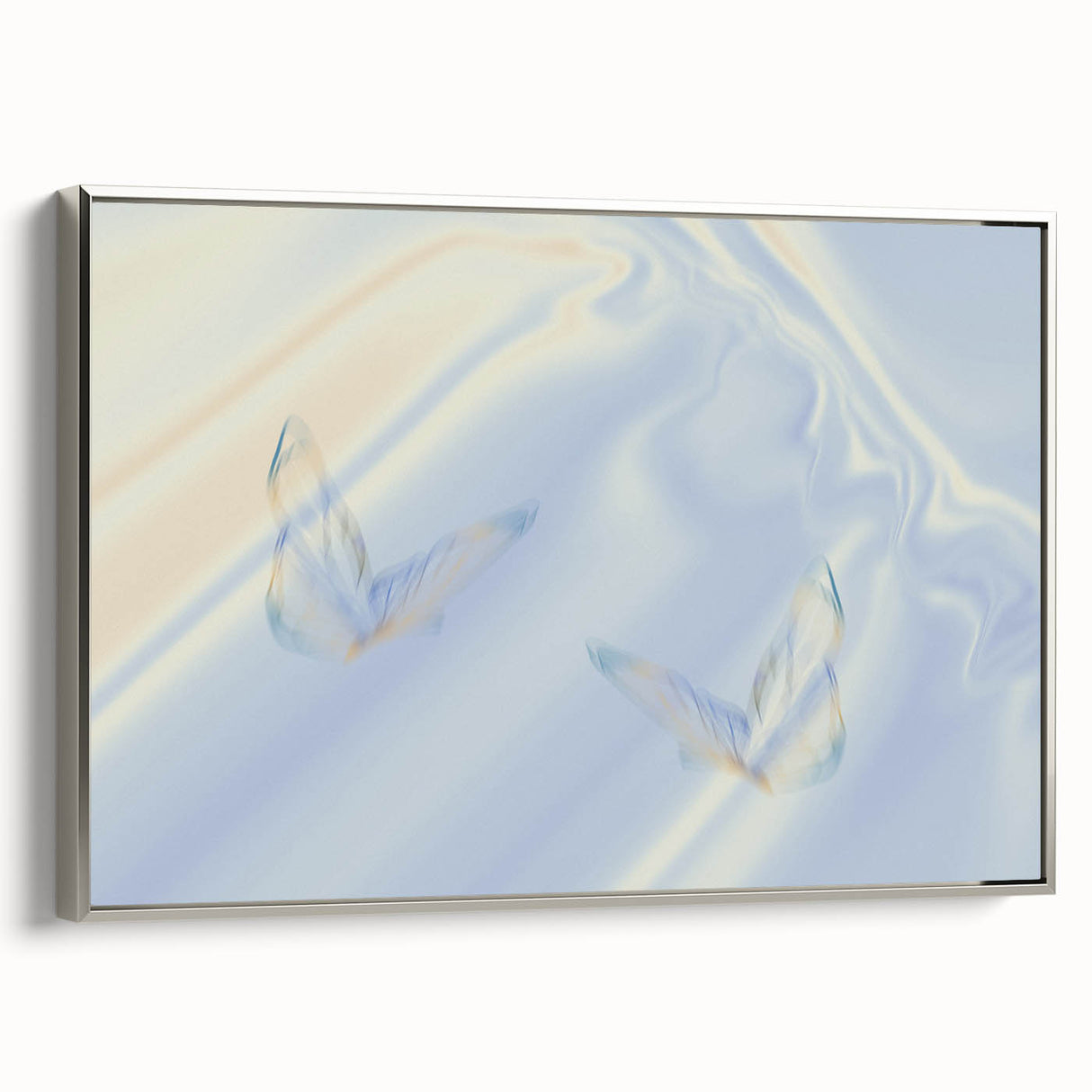 Nature-Inspired Gradient Wall Art with Delicate Butterfly Motifs