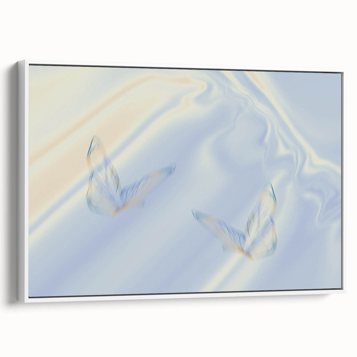 Nature-Inspired Gradient Wall Art with Delicate Butterfly Motifs