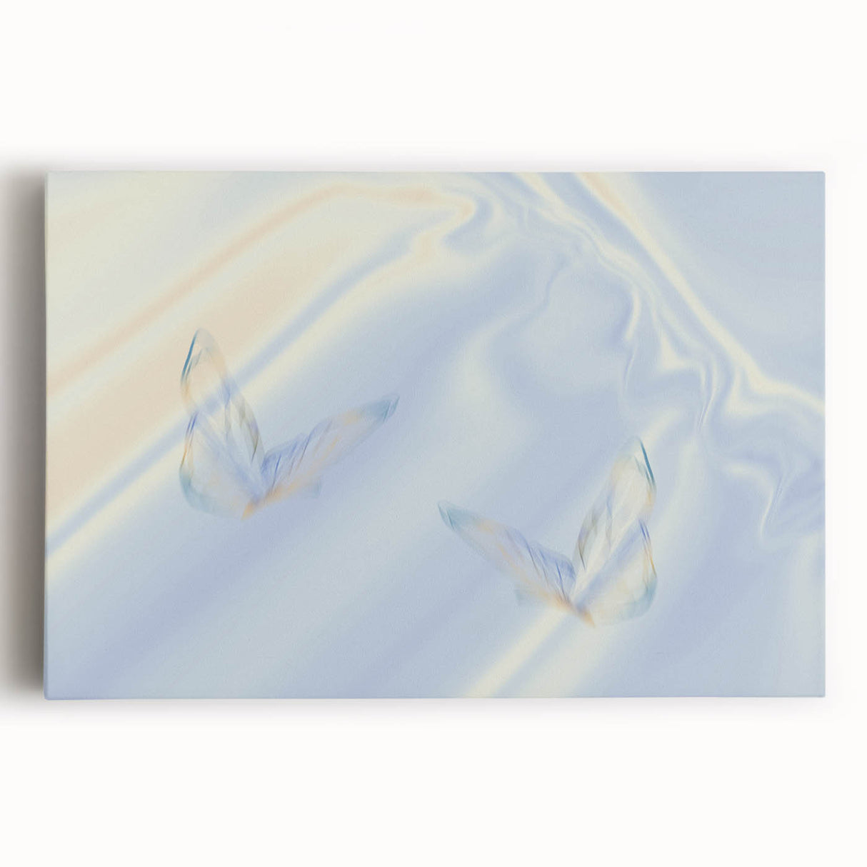 Nature-Inspired Gradient Wall Art with Delicate Butterfly Motifs