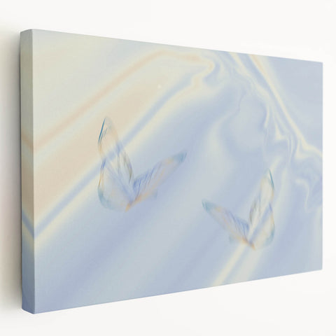 Nature-Inspired Gradient Wall Art with Delicate Butterfly Motifs