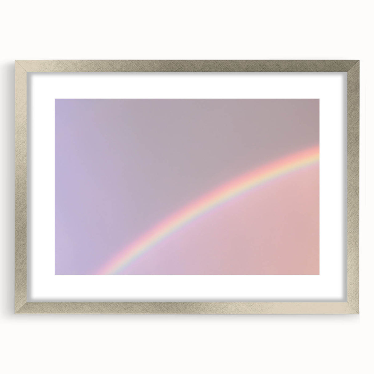 Rainbow Gradient Nature-Inspired Abstract Wall Art with Soft Tones