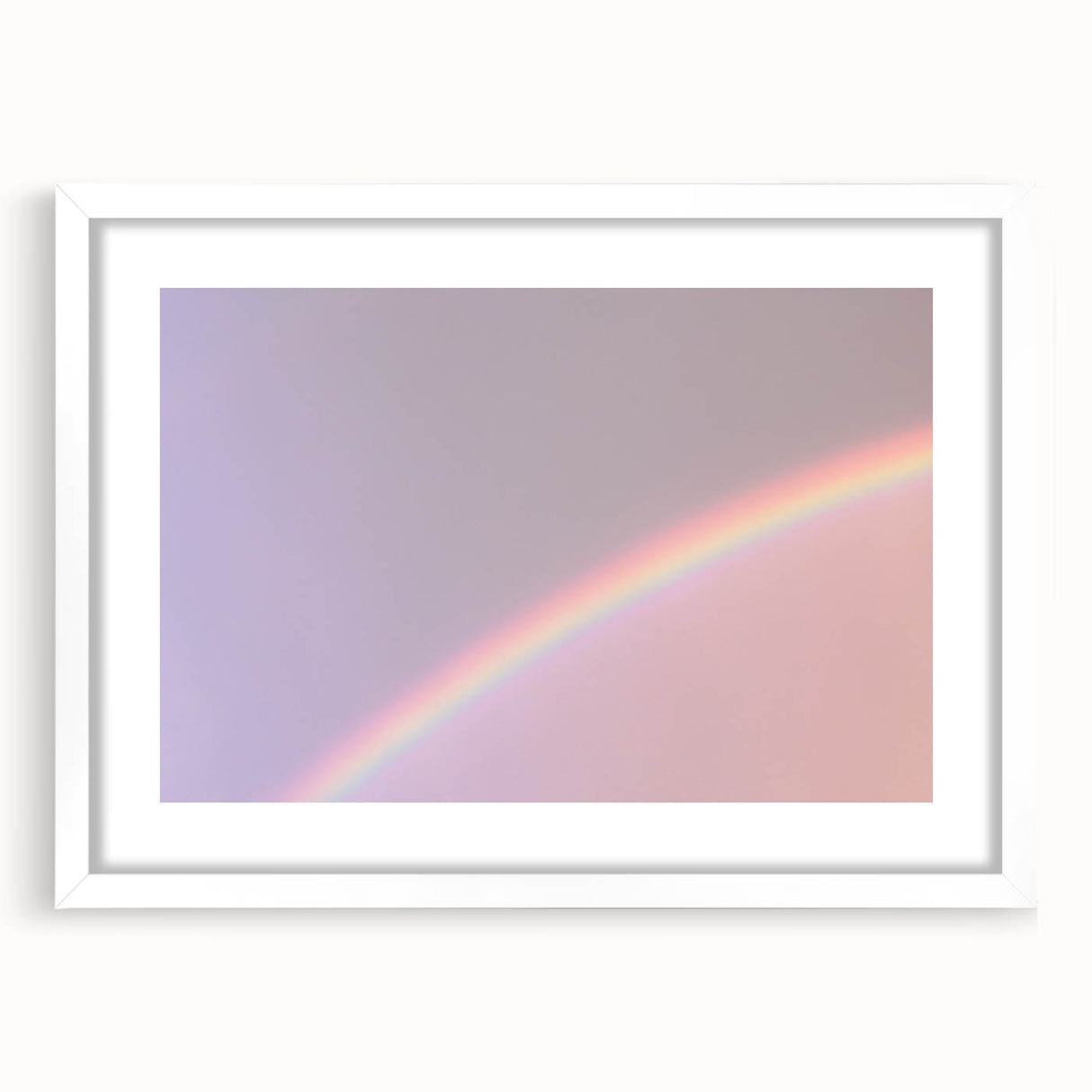 Rainbow Gradient Nature-Inspired Abstract Wall Art with Soft Tones