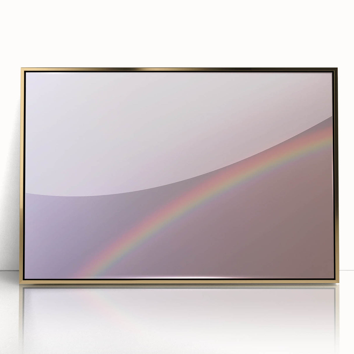 Rainbow Gradient Nature-Inspired Abstract Wall Art with Soft Tones