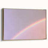 Rainbow Gradient Nature-Inspired Abstract Wall Art with Soft Tones