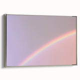 Rainbow Gradient Nature-Inspired Abstract Wall Art with Soft Tones