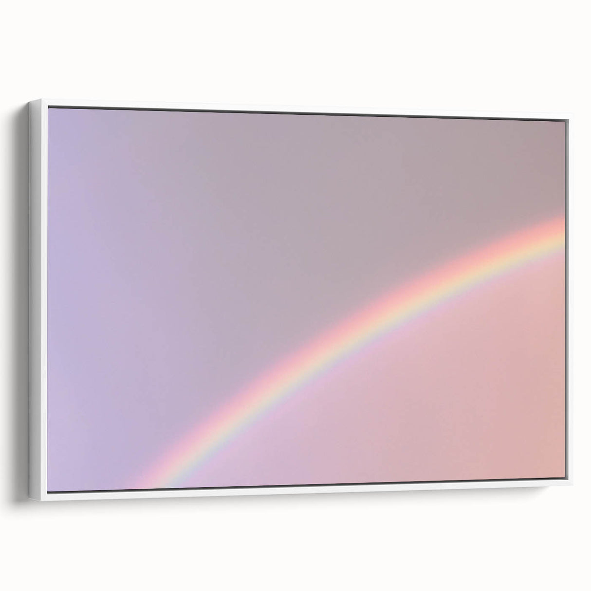 Rainbow Gradient Nature-Inspired Abstract Wall Art with Soft Tones