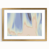 Nature-Inspired Abstract Gradient Wall Art with Blue and Beige Hues