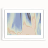 Nature-Inspired Abstract Gradient Wall Art with Blue and Beige Hues