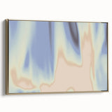 Nature-Inspired Abstract Gradient Wall Art with Blue and Beige Hues