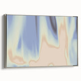 Nature-Inspired Abstract Gradient Wall Art with Blue and Beige Hues
