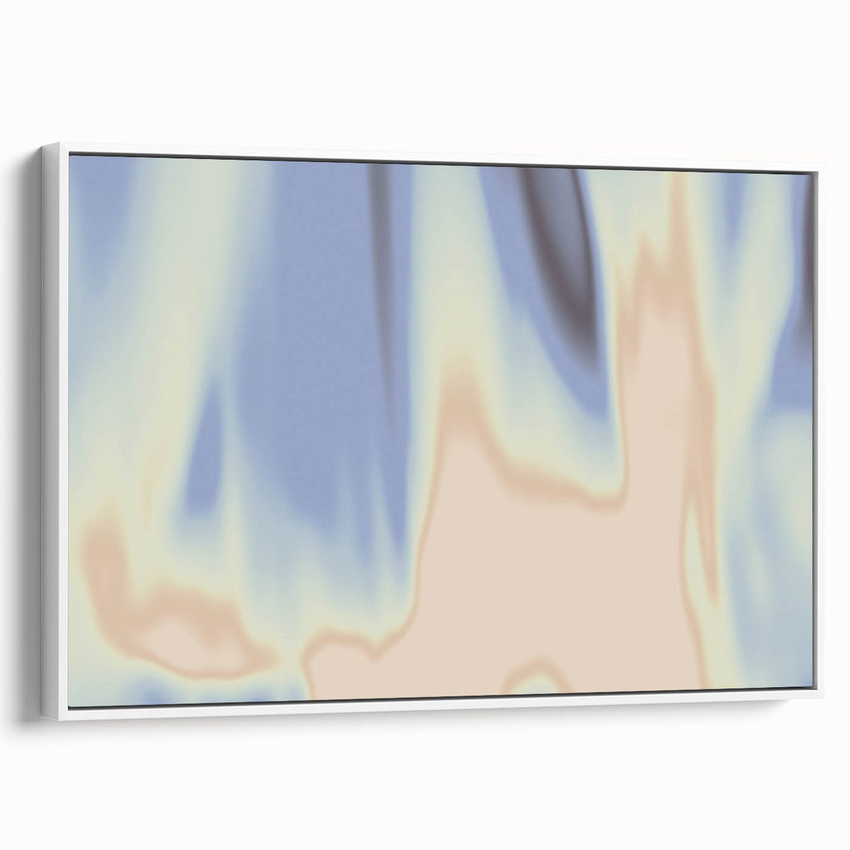 Nature-Inspired Abstract Gradient Wall Art with Blue and Beige Hues