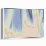 Nature-Inspired Abstract Gradient Wall Art with Blue and Beige Hues
