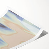 Nature-Inspired Abstract Gradient Wall Art with Blue and Beige Hues