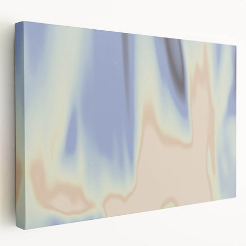 Nature-Inspired Abstract Gradient Wall Art with Blue and Beige Hues