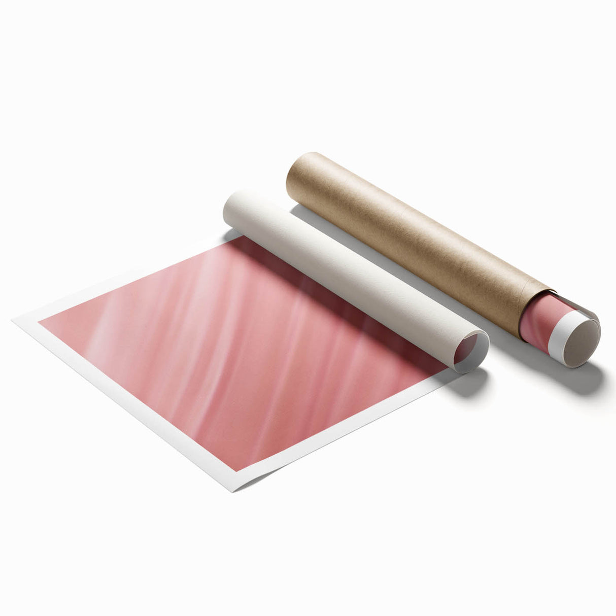 Nature-Inspired Grainy Gradient Wall Art in Soft Pink Tones