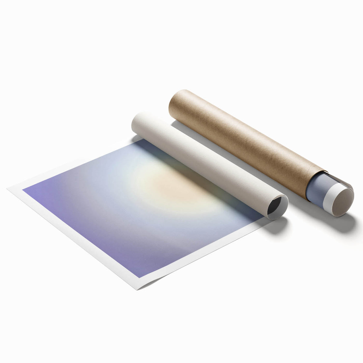 Nature-Inspired Abstract Gradient Wall Art with Soft Sunburst Tones