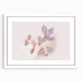Abstract Floral Nature-Inspired Gradient Art with Soft Blue Petals