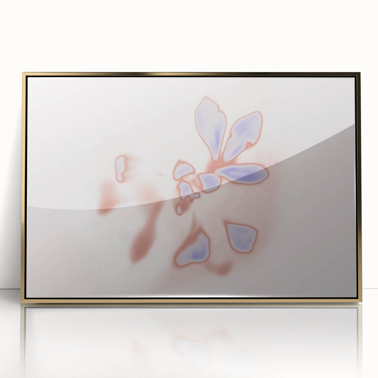 Abstract Floral Nature-Inspired Gradient Art with Soft Blue Petals