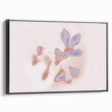 Abstract Floral Nature-Inspired Gradient Art with Soft Blue Petals