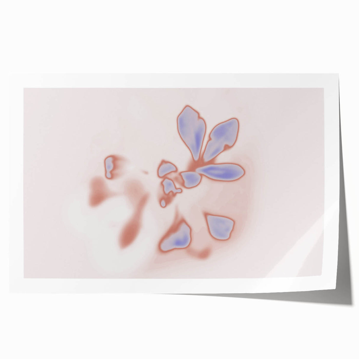 Abstract Floral Nature-Inspired Gradient Art with Soft Blue Petals