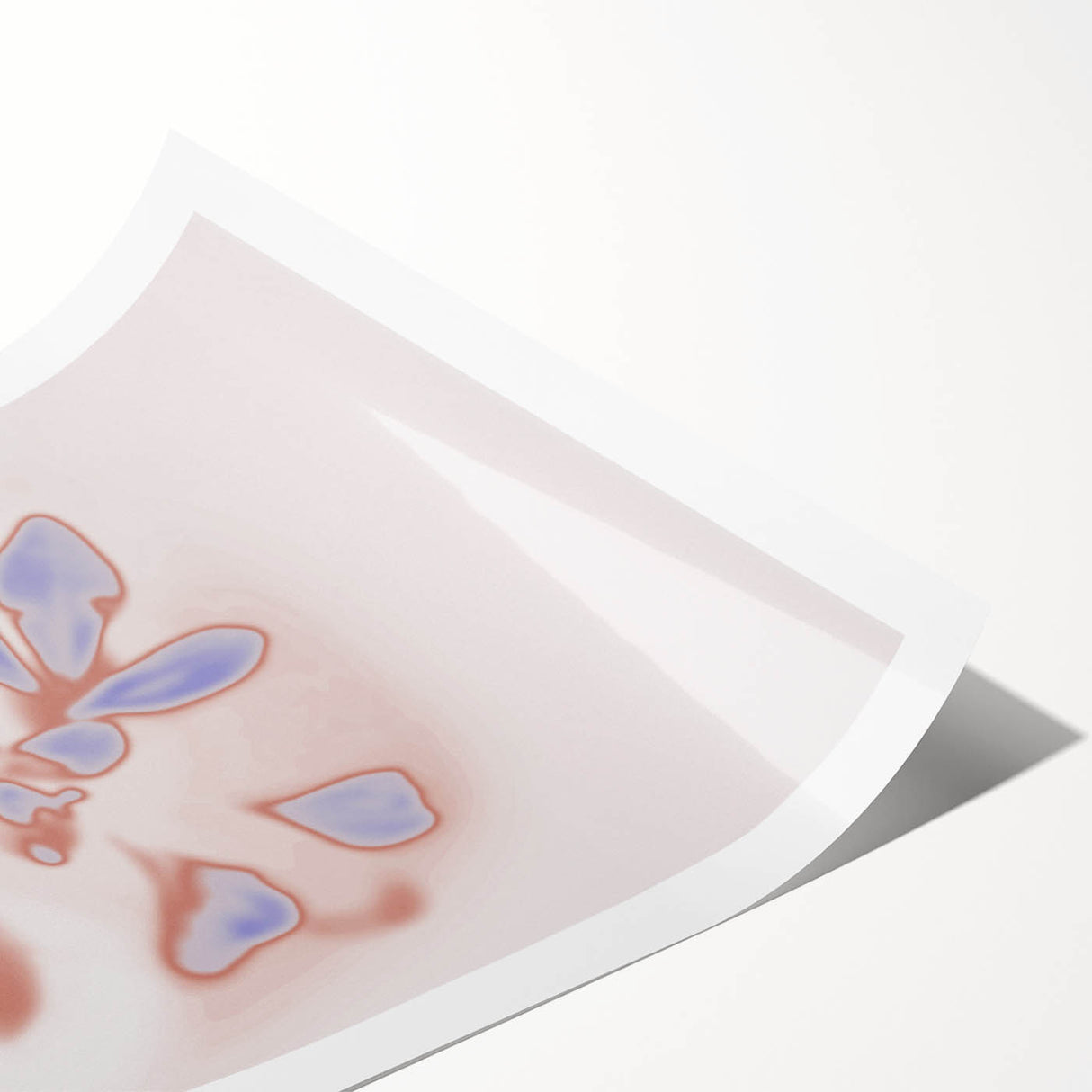 Abstract Floral Nature-Inspired Gradient Art with Soft Blue Petals