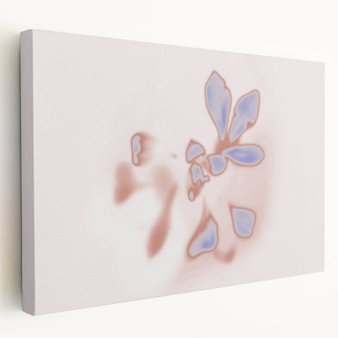 Abstract Floral Nature-Inspired Gradient Art with Soft Blue Petals